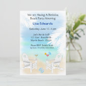 ビーチ誕生日招待状 招待状 (スタンド正面)