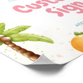 ビーチ誕生日符号、プールパーティー符号 ポスター (角)