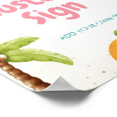 ビーチ誕生日符号、プールパーティー符号 ポスター (角)