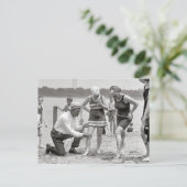 ビーチ警察、1922年。ヴィンテージ写真 ポストカード (スタンド正面)