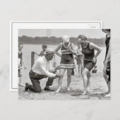 ビーチ警察、1922年。ヴィンテージ写真 ポストカード (正面/裏面)