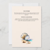 ビーチ貝熱帯貝類虹色きらめく 招待状 (裏面)