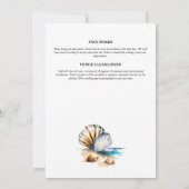 ビーチ貝虹色エレガント航海のテーマ 招待状 (裏面)