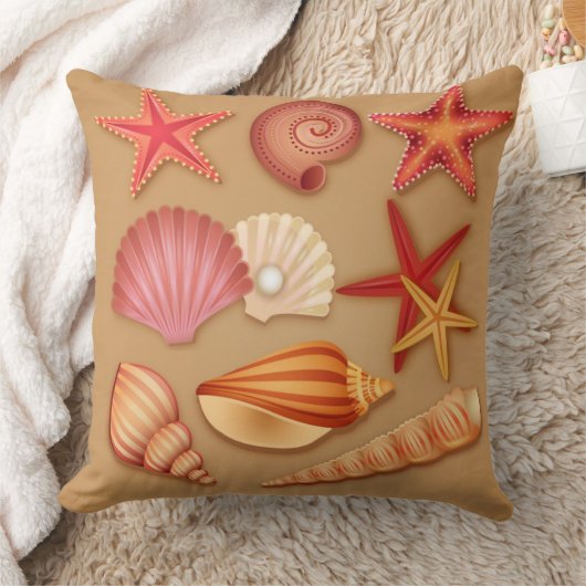 ビーチ貝 クッション (ブランケット)