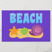 ビーチ貝 便箋 (正面)