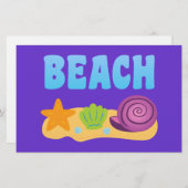 ビーチ貝 便箋 (正面/裏面)