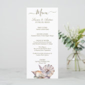 ビーチ貝 |水色航海の結婚の メニュー (スタンド正面)