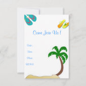 ビーチ賛美招待状 招待状 (裏面)