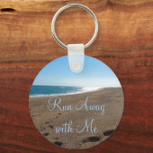 ビーチ走と私の引用文 キーホルダー (正面)