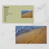 ビーチ足跡名刺 名刺 (正面/裏面)