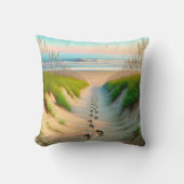 ビーチ足跡 クッション (正面)