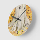 ビーチ足 ラウンド壁時計 (傾斜)