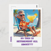 「ビーチ退職したの男」 ポストカード (正面/裏面)