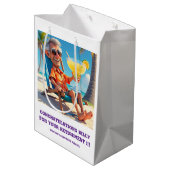 「ビーチ退職したの男」 ミディアムペーパーバッグ (裏面アングル)