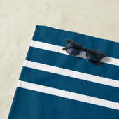 ビーチ退職した、白いストライプ海青 ビーチタオル (インサイチュ)