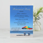 ビーチ退職パーティの招待状 招待状 (スタンド正面)