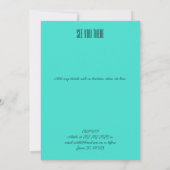 ビーチ退職パーティーカップルのお祝いイベント 招待状 (裏面)