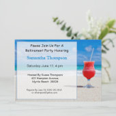 ビーチ退職招待状 招待状 (スタンド正面)