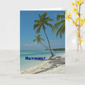 ビーチ退職祝いカード カード (黄色い花)