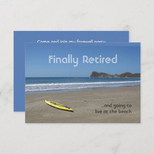 ビーチ退職 (正面/裏面)