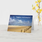 ビーチ退職 カード (黄色い花)