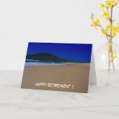 ビーチ退職 カード (黄色い花)