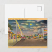 ビーチ通りアットナイト、サヴィンロック、コネチカット ポストカード (正面/裏面)