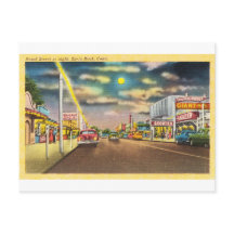 ビーチ通りat night in Savin Rock, CT