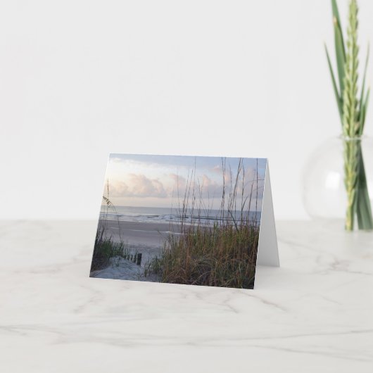 ビーチ道のメッセージカード カード (正面)