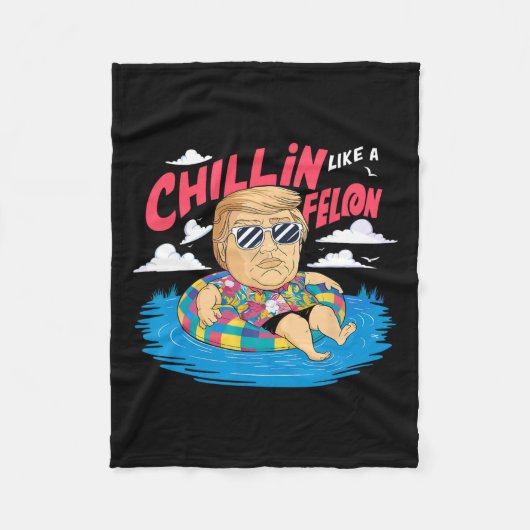 ビーチ選挙のフェロン・ドナルド・トランプのように フリースブランケット (正面)