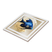 ビーチ金ゴールドエンジェルフィッシュリーフトロピカルアイランドマリン タイル (側面)