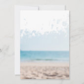 ビーチ金ゴールドシーシェルお祝いの生活 招待状 (裏面)