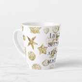 ビーチ金ゴールドシーシェル カフェラテマグ (左アングル)