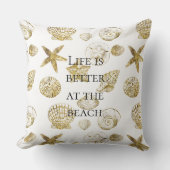 ビーチ金ゴールドシーシェル クッション (正面)