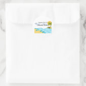 ビーチ除・売却の追加の名前と日付 ラウンドシール (バッグ)