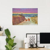 ビーチ集合 ポスター (ホームオフィス)