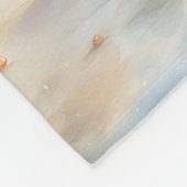 ビーチ雪だるま フリースブランケット (角)