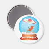 ビーチ雪の球体 マグネット (正面/裏面)