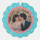 ビーチ雪航海の雪海岸2カスタムの写真 オーナメントカード (裏面)