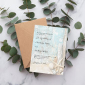 ビーチ青砂ヒトデ流木結婚病 招待状