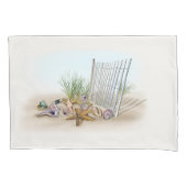 ビーチ静寂 枕カバー (正面)