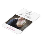 ビーチ風景の記念日マグネット - 写真付き マグネット (左側)