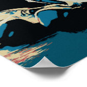 ビーチ風景イラストレーションアルガルヴポルトガルポスター ポスター (角)