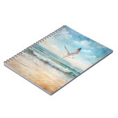 ビーチ飛んでいるのカモメ ノートブック (左側)