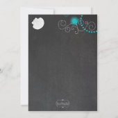 ビーチ驚きの退職パーティーの先生 招待状 (裏面)