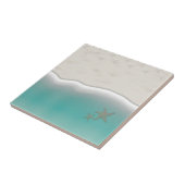 ビーチ魚の砂浜の海水 タイル (側面)