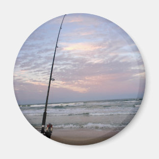 ビーチ魚釣りアットサンセット マグネット