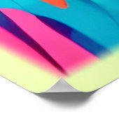 ビーチ鮮やかサンセットアート ポスター (角)