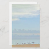 ビーチ鳥の飛行文具 便箋 (正面/裏面)