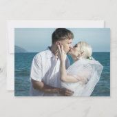 ビーチ鳥ガンネット結婚写真のサンキューカード サンキューカード (裏面)